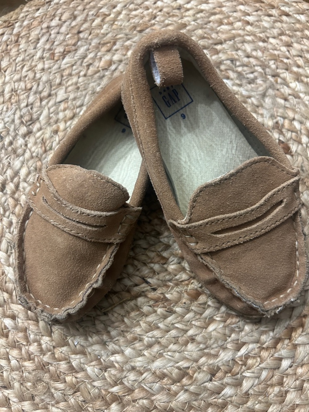 GAP Kids Tan Suede Moccasin Loafers